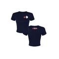 Ladies Pawtriots Paws Baby-T Shirt-Navy
