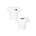 Ladies Pawtriots Paws Baby-T Shirt-White