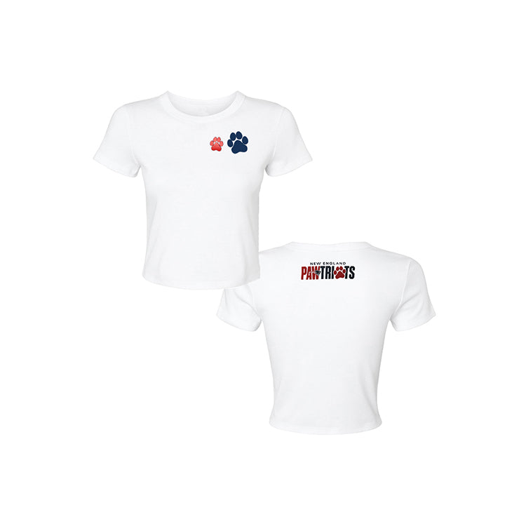 Ladies Pawtriots Paws Baby-T Shirt-White
