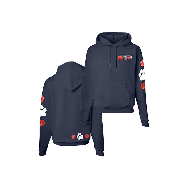 Ladies Pawtriots Paws Hooded Sweatshirt-Navy
