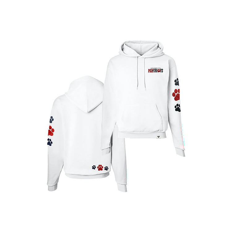 Ladies Pawtriots Paws Hooded Sweatshirt-White