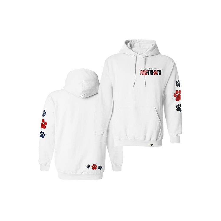 Pawtriots Paws Hooded Sweatshirt-White