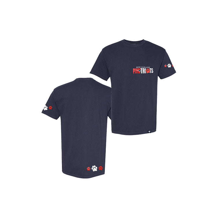 Pawtriots Paws Short Sleeve Tee Shirt-Navy